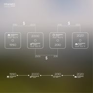 Timeline Infographic with arrows and pointers N9