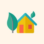 Eco-friendly House Flat Icon