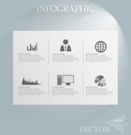 Abstract 3D Paper Infographics template