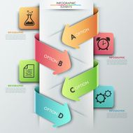 Modern infographics options banner N504