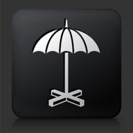 Black Square Button with Umbrella Stand
