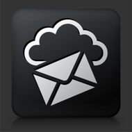 Black Square Button with Letter Cloud Computing Icon