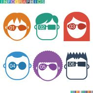 Abstract infographics flat design N22