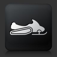Black Square Button with Snowmobile N2