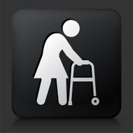 Black Square Button with Crippled N2
