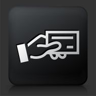 Black Square Button with Card Icon