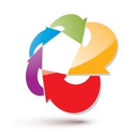 Abstract arrows vector symbol graphic design template N8