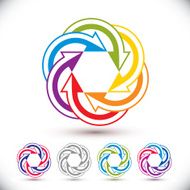 Abstract arrows vector symbol graphic design template N9
