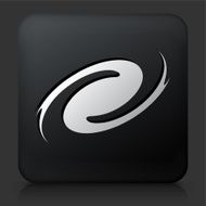 Black Square Button with Hurricane Icon