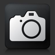 Black Square Button with DSLR Camera