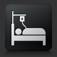 Black Square Button with Blood Donation
