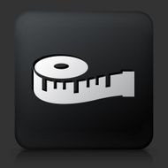 Black Square Button with Measuring Tape Icon