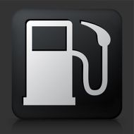 Black Square Button with Gas Pump Icon N3