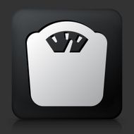 Black Square Button with Weight Scale Icon N2