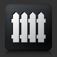 Black square button with Fence