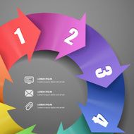 Infographic modern color scheme template N2