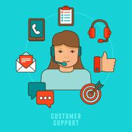 Vector flat customer service concept N2