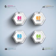 Abstract 3D paper Infographic N59