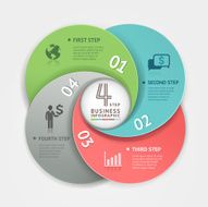 Abstract business circle Infographics origami style
