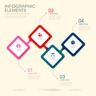 creative rhombus infographics design