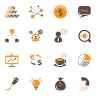 business and financial icons set N2