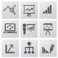 Graph and diagram for business icons vector N4