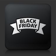 Black Square Button with Friday Sale Icon