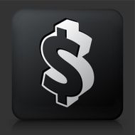 Black Square Button with Dollar Sign N2
