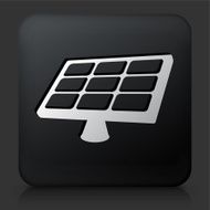 Black Square Button with Solar Panel Icon