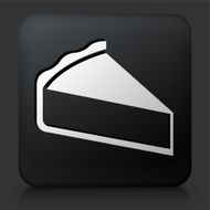 Black Square Button with Sliced Pie Icon