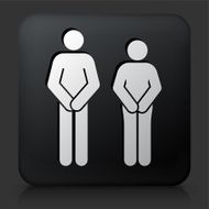 Black Square Button with Adam &amp; Eve Icon