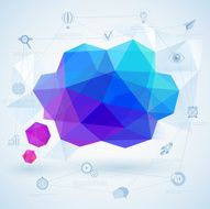 Colorful geometric bubble for speech N2