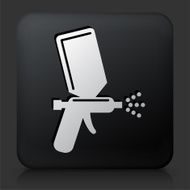 Black Square Button with Paint Spray