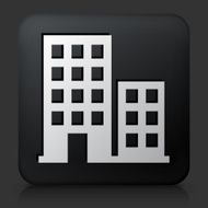 Black Square Button with Buildings Icon N7