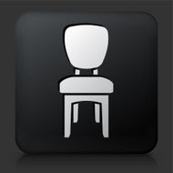 Black Square Button with Cushion Dining Chair
