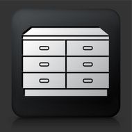 Black Square Button with Drawer Unit