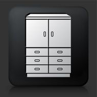 Black Square Button with Closet