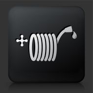 Black Square Button with Garden Hose