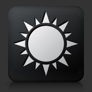 Black Square Button with Sun Icon