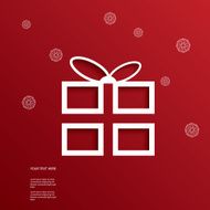 Christmas vector illustration with cutout 3d effect N2