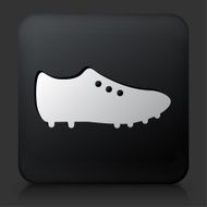Black Square Button with Cleats Icon