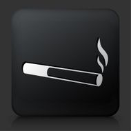 Black Square Button with Cigarette Smoking Icon N3