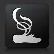 Black Square Button with Smelly Shoe Icon N2