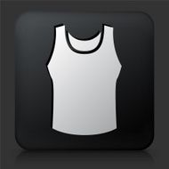 Black Square Button with Sleeveless Shirt N2