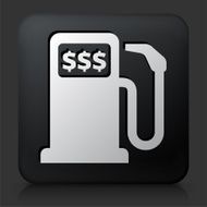 Black Square Button with Gas Pump Icon N4