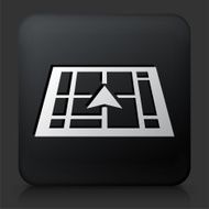 Black Square Button with GPS