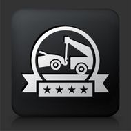 Black Square Button with Towing Badge