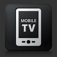 Black Square Button with Mobile TV