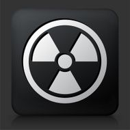 Black Square Button with Nuclear Symbol
