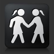 Black Square Button with Deal Icon